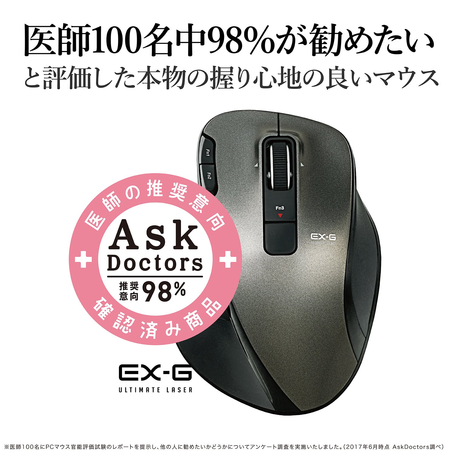 Amazon.co.jp: エレコム ワイヤレスマウス 無線 2.4GHz レーザー 8
